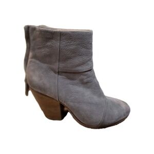 Rag & Bone NEWBURY Bootie Gray LAMBSKIN Heels Leather‎ Ankle Boots Shoes 38 US 8